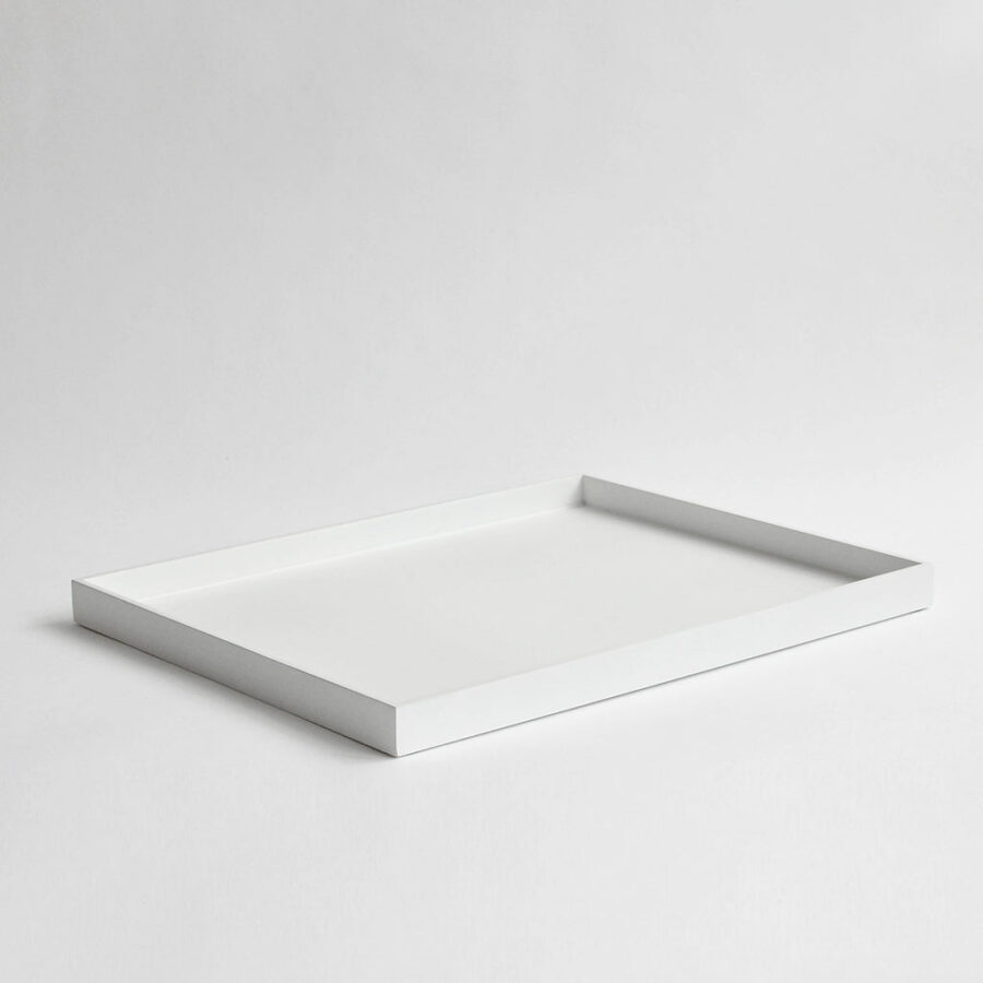 Oversized Canape Serving Tray - Matte Off-White, 36x46cm