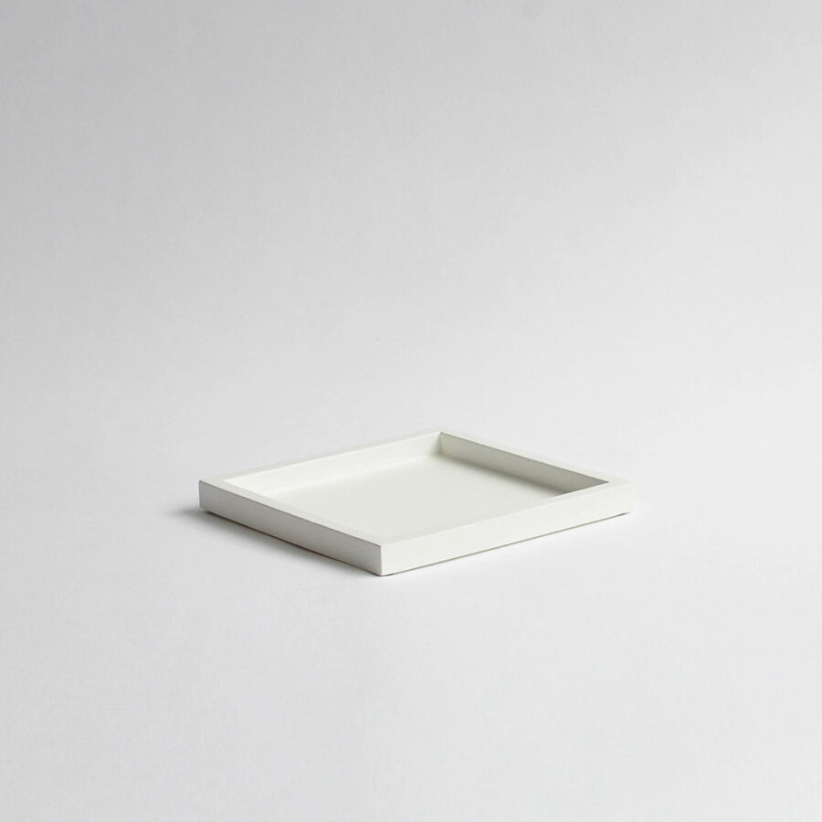 Mini Square Vanity Tray - Matte Off-White, 21x21cm