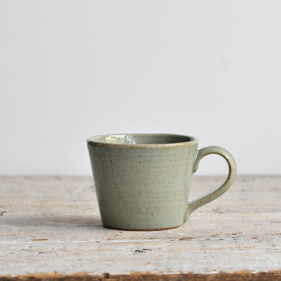 Glossy Celadon Stoneware Coffee Mug