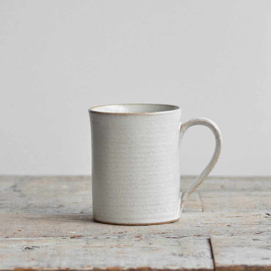 Handmade Ribbon Handle Tea Mug - Snow White